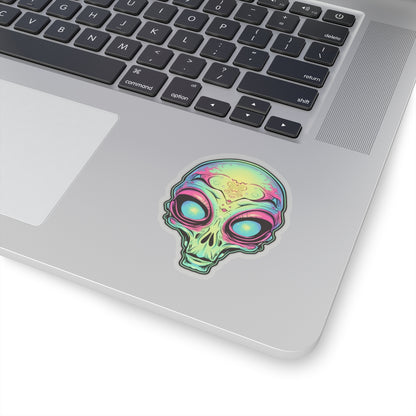 Galactic Spectrum Alien Head Vinyl Sticker