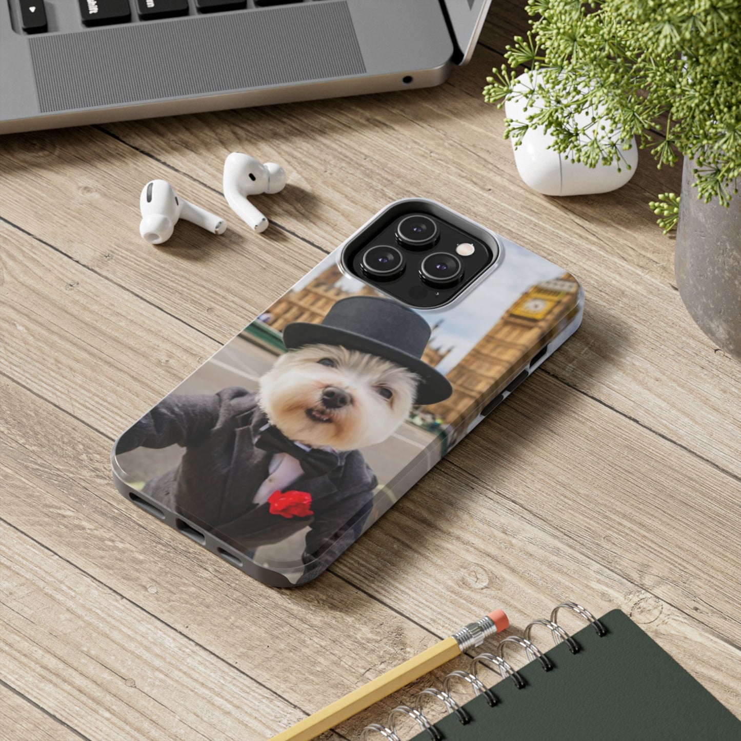 Dapper Maltese Selfie at Big Ben Tough Phone Case