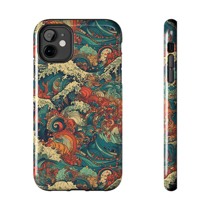 Multi-Hued Swirls - Wave of Colors - Tough Phone Case