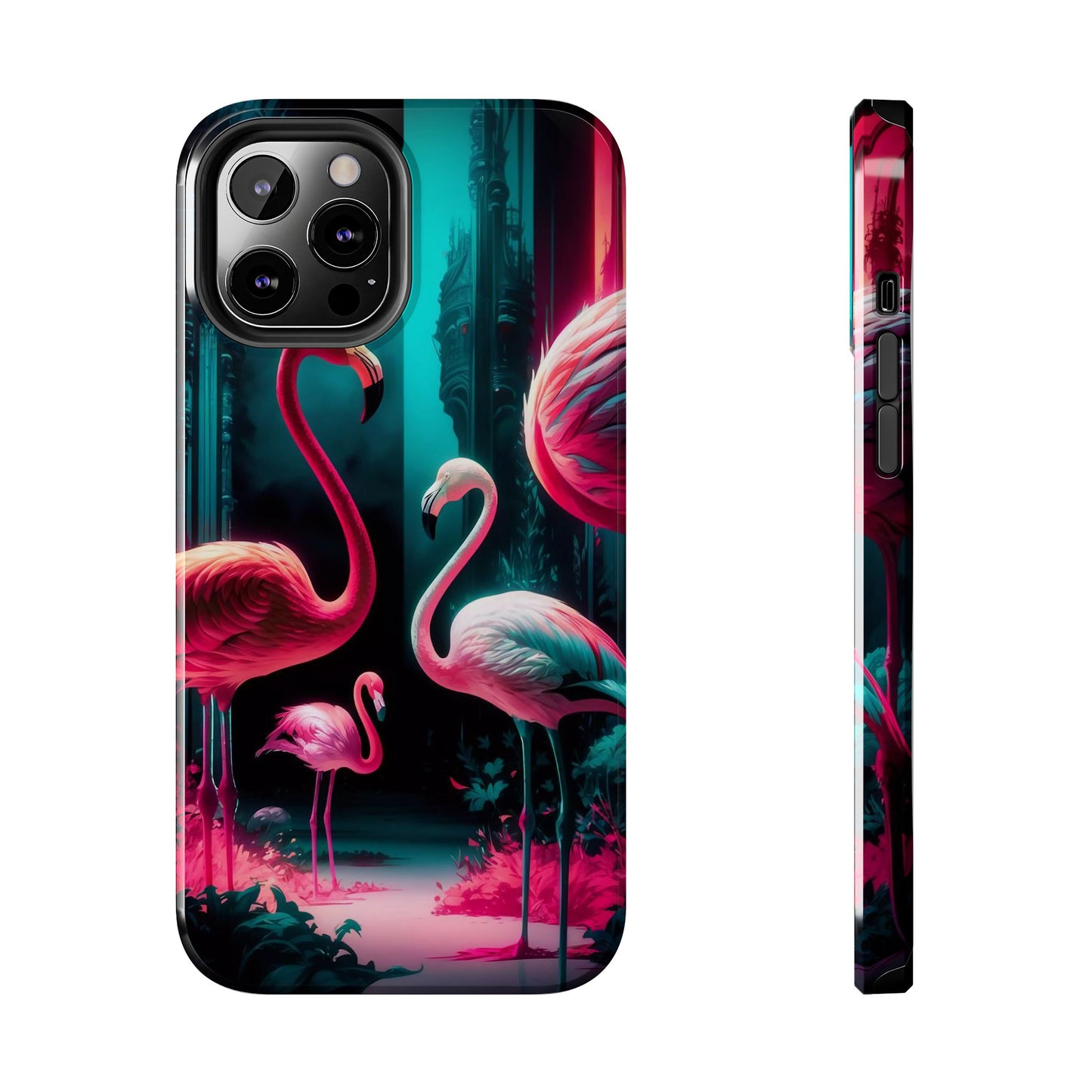 Vibrant Flamingo Gathering Tough Phone Case