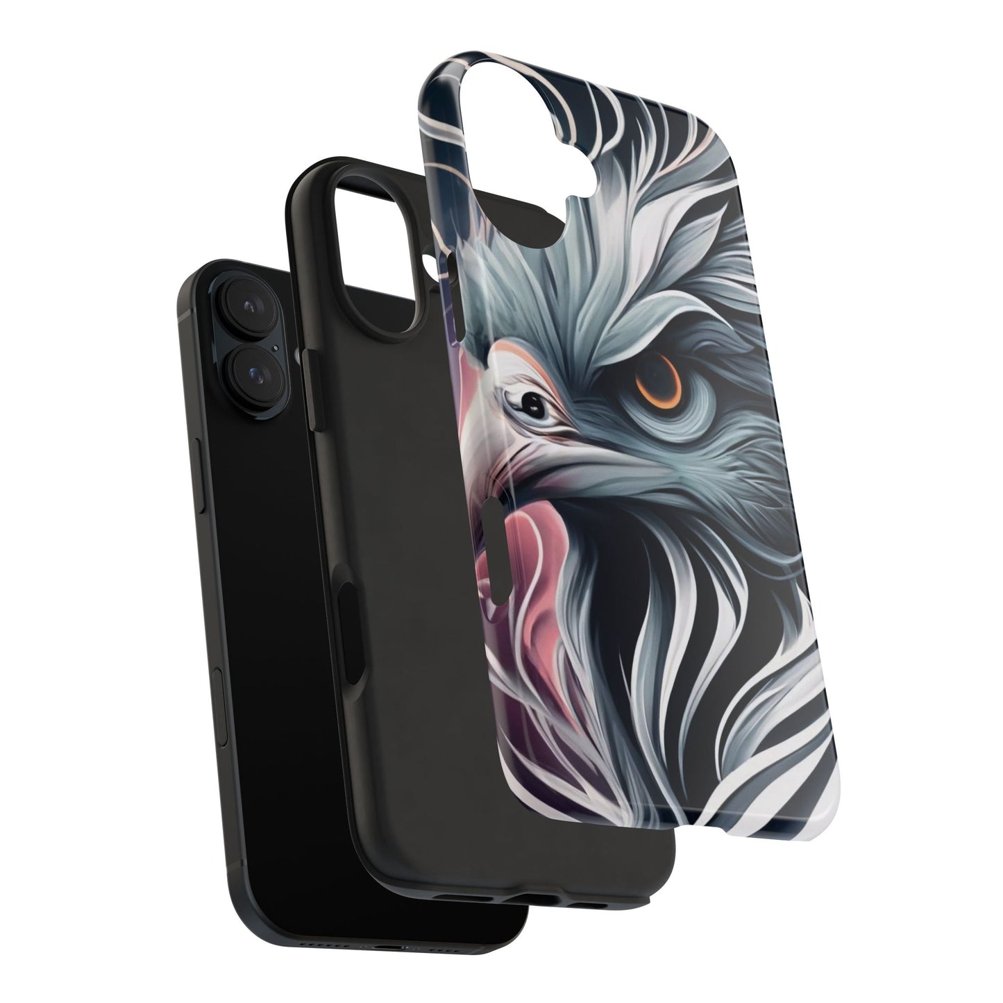 AviarySwirls Monochrome Bird Tough Phone Case