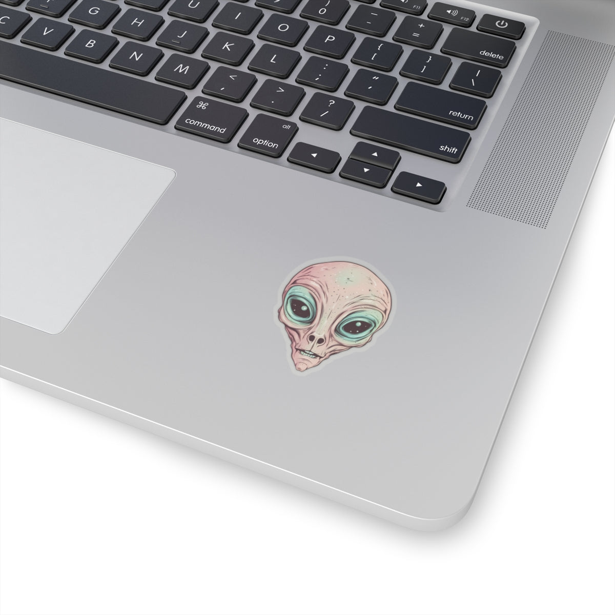 Rosy Alien Head Vinyl Sticker