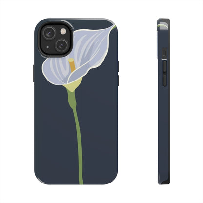 Blue Calla Flower Vector Poster Tough Phone Case