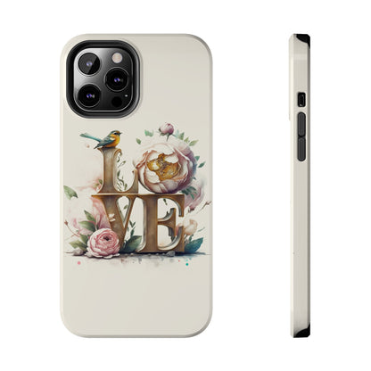 Lovebird and Bloom Watercolor Tough Phone Case