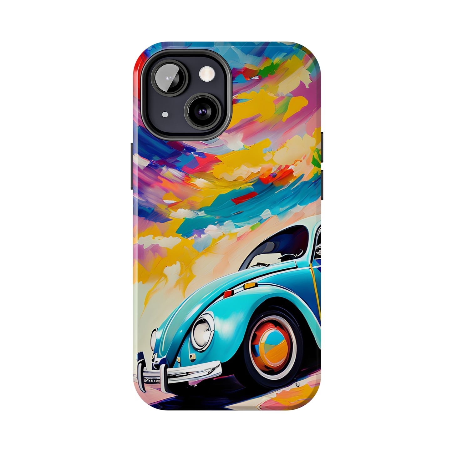 Painted Blue VDub Beetle - Tough Phone Case