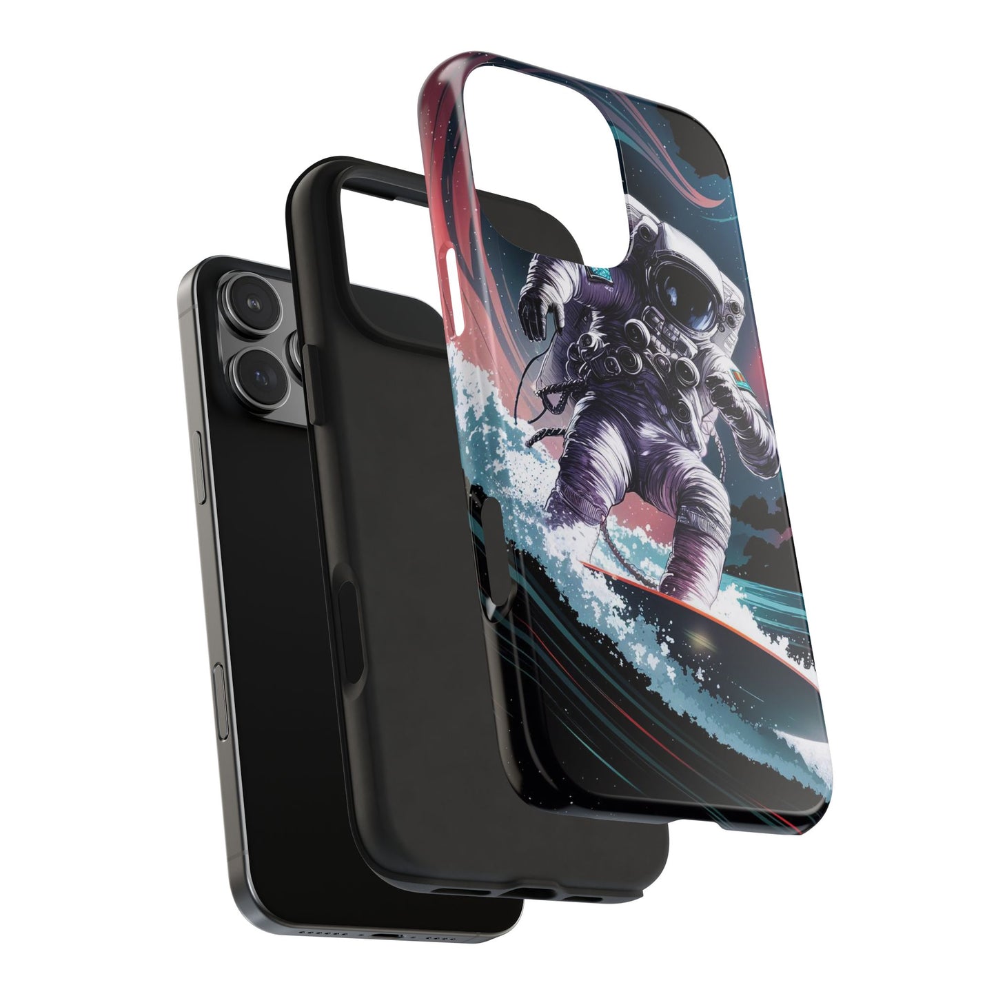 Cosmic Crest Astronaut Wave Rider Tough Phone Case