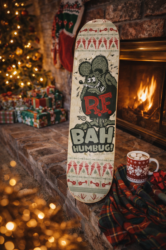 Bah Humbug! Custom Rat Fink 8.75 Inch Skateboard