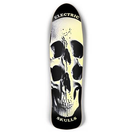 Electric Skulls - Cream - Retro Rocket Skateboard