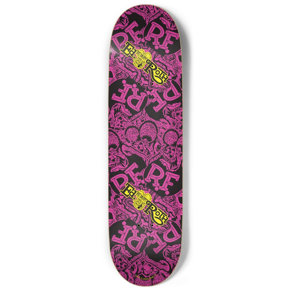 Rats Nest Pink - Rat Fink 9 inch Skateboard