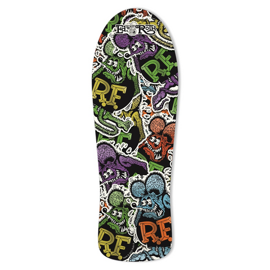 Rat Fink Stickerbomb - Custom Rat Fink Old School Skateboard