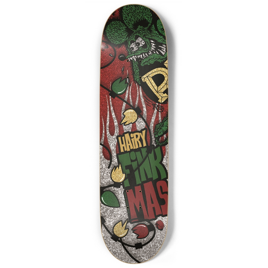 Hairy FinkMas - Custom Rat Fink 9 Inch Skateboard