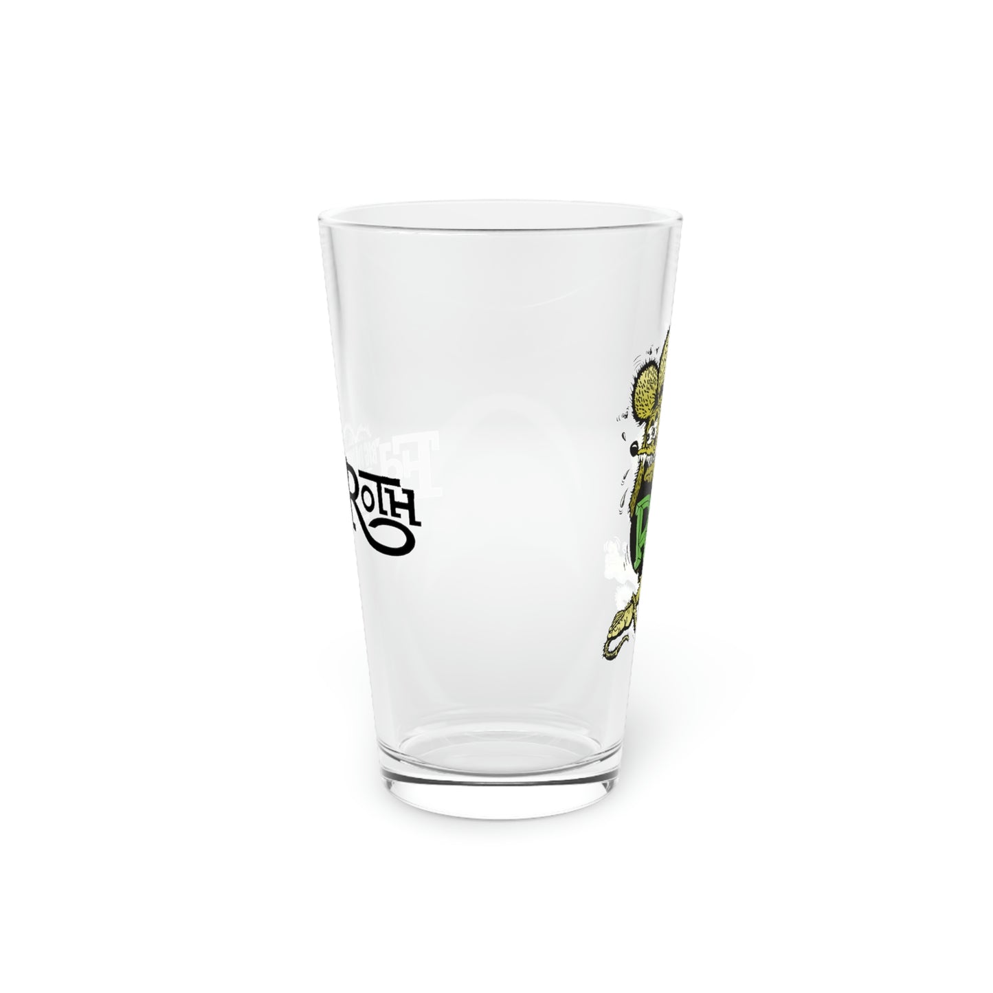 Yellow Rat Fink - Pint Glass, 16oz