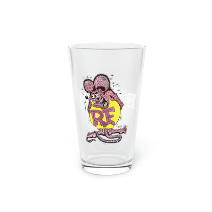 Pink Rat Fink - Pint Glass, 16oz