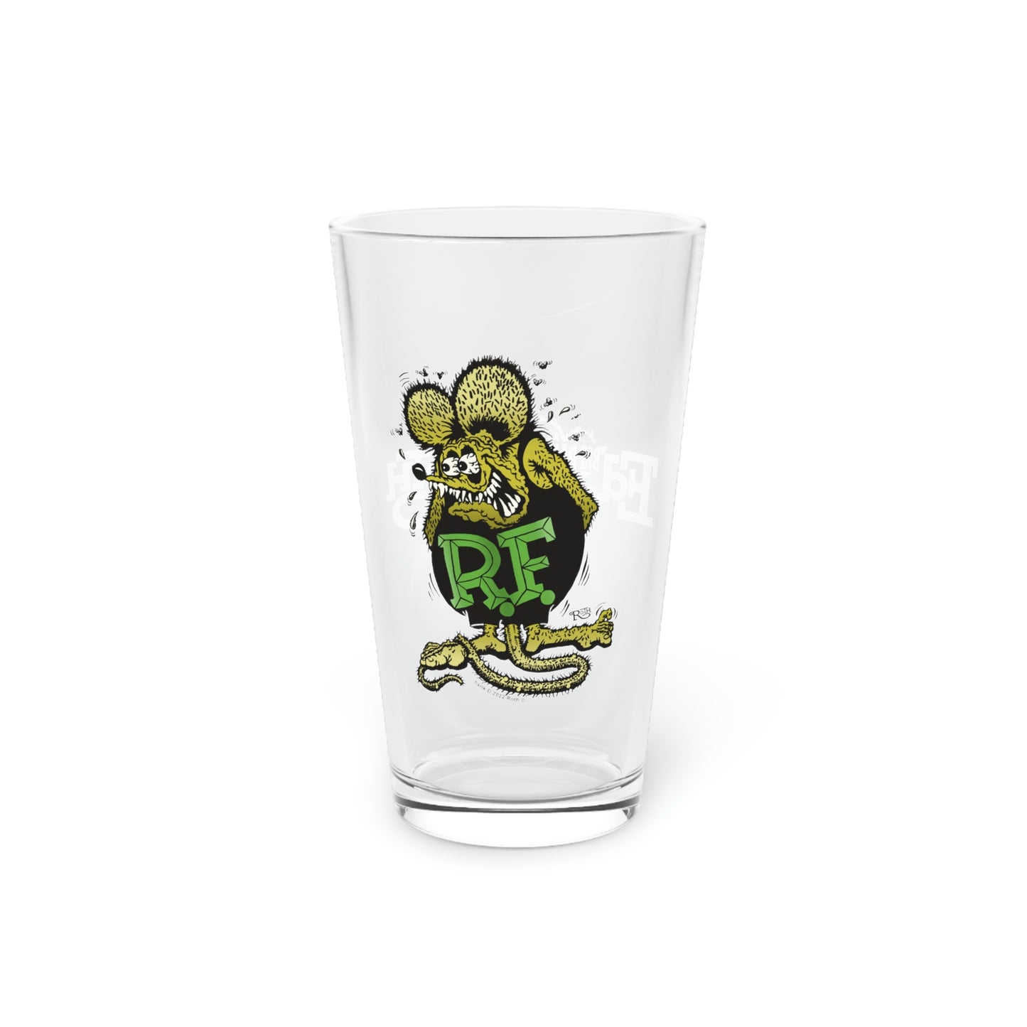 Yellow Rat Fink - Pint Glass, 16oz