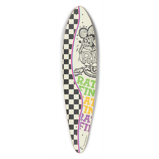 Checkered Rat Fink - Pintail Longboard