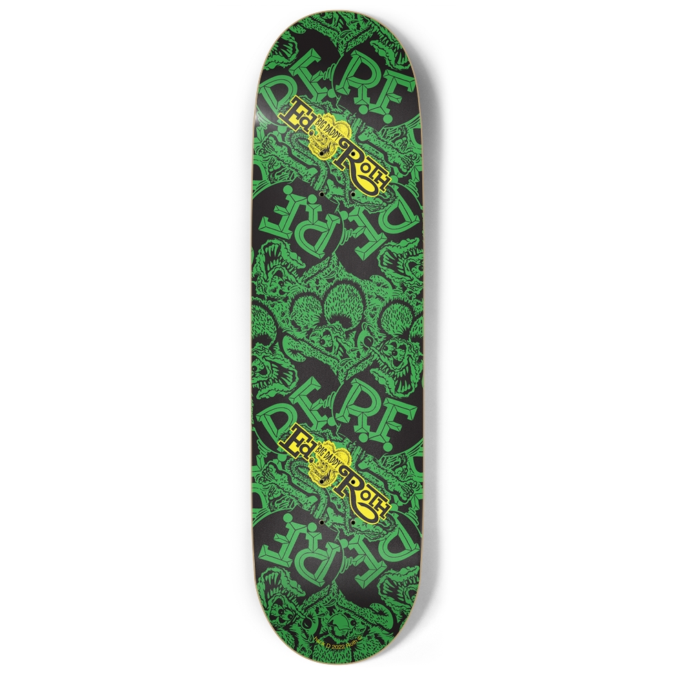 Rats Nest Green - Rat Fink 9 inch Skateboard