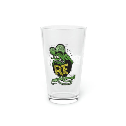 Green Rat Fink - Pint Glass, 16oz