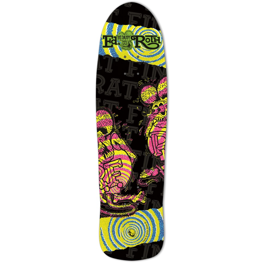 Fink Swirl - Custom Rat Fink Retro Rocket Skateboard