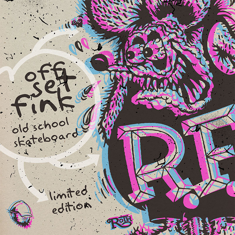 Off Set Fink - Rat Fink Old School Skateboard